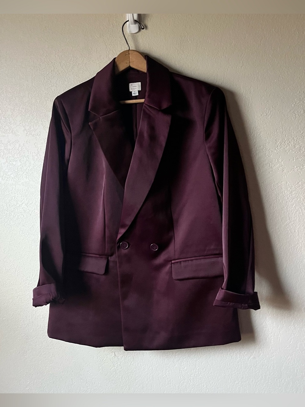 Deep Burgundy / Wine Colored Oversized Fit Blazer